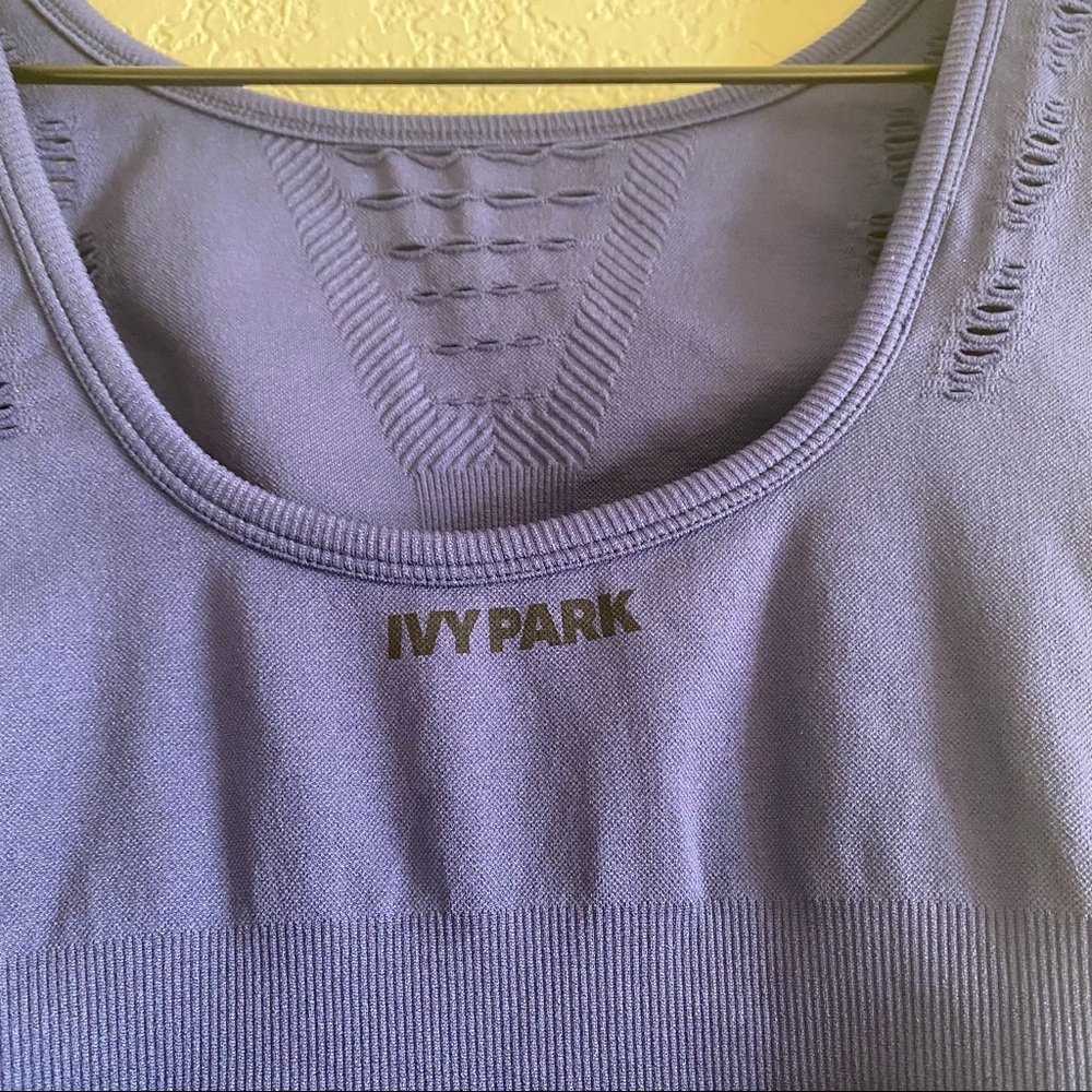 IVY PARK Perforated Jersey Bodysuit Seamless Navy - Picture 7 of 10